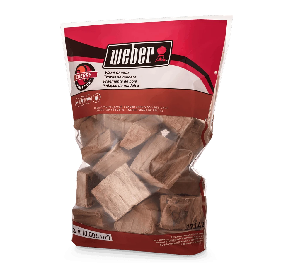 Weber Cherry Wood Chunks 1.8kg 3 Weber Cherry Wood Chunks 1.8kg