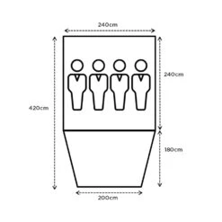 Turbo Lite Tent 240 10 Turbo Lite Tent 240 -Outdoor Camping Gear BlackWolf Turbo 240 Floorplan