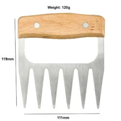 Flaming Coals Deluxe Meat Claws - Wooden Handle -Outdoor Camping Gear FC AMPCLAW 1