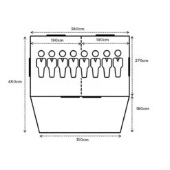 Turbo Lite Tent 380 Cabin Tent -Outdoor Camping Gear TurboLiteTent380CabinTentFloorplan